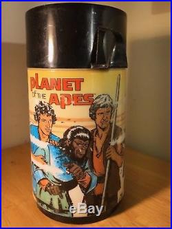 VINTAGE 1974 PLANET of the APES LUNCHBOX BEAUTIFUL NICE CLEAN SHAPE WITH THERMOS