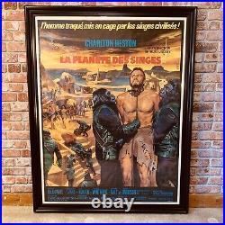 VINTAGE PLANET OF THE APES MOVIE POSTER 1968 174cmx135cmx4.5cm (Delivery?)