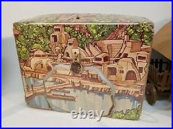 Vintage 1967 Mego Planet The Apes Fortress Playset W Box & Wagon & Village