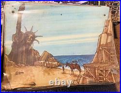 Vintage 1967 Planet Of The Apes Village Toy Playset With Original Box