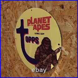 Vintage 1967 Topps Bubble Gum''Planet Of The Apes'' Porcelain Gas & Oil Sign
