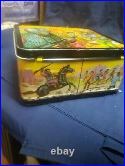 Vintage 1974 Aladin Planet Of The Apes Metal Lunchbox With Thermos