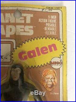 Vintage 1974 Bend N Flex Planet of the Apes Galen Figure Mego sealed On Card
