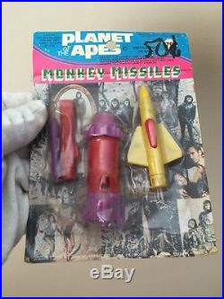 Vintage 1974 Larami Planet Of The Apes Monkey Missiles Complete Set Of 3 RARE