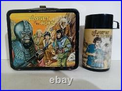 Vintage 1974 Planet Of The Apes Metal Lunchbox With Thermos