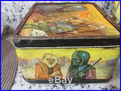 Vintage 1974 Planet of the Apes metal lunchbox with thermos