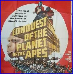 Vintage 3 Sheet 41x81 Movie PosterConquest Of The Planet of the Apes