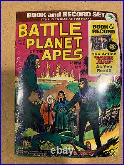 Vintage-Battle For Planet of The Apes Book Record Set-Power Records 1974 Sealed