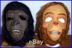 Vintage Don Post Fox Films Planet of The Apes Mask Set Dr. Zaius Gorilla Soldier