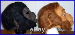Vintage Don Post Fox Films Planet of The Apes Mask Set Dr. Zaius Gorilla Soldier