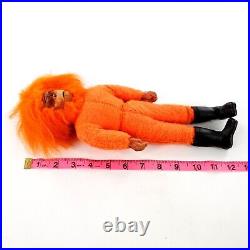 Vintage Galen 1967 Planet Of The Apes 12 Plush Stuffed Toy Orange No Shirt Rare