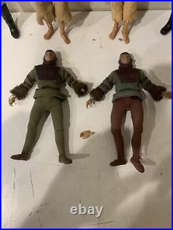 Vintage Mego Planet Of The Apes Lot Of 11 Action Figures