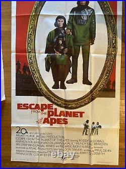 Vintage Movie Poster Escape From The Planet Of The Apes 1971 77 X 42 Huge