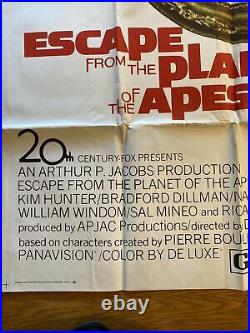 Vintage Movie Poster Escape From The Planet Of The Apes 1971 77 X 42 Huge