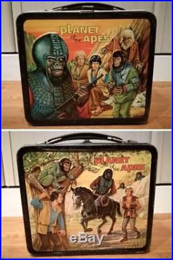 Vintage PLANET OF THE APES BOX water bottle tag attaching 1974 year aladdin