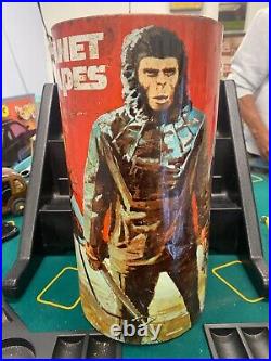 Vintage Planet of the Apes Metal Trash Can 16 x 8