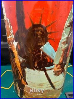 Vintage Planet of the Apes Metal Trash Can 16 x 8