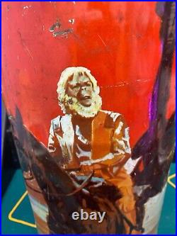 Vintage Planet of the Apes Metal Trash Can 16 x 8