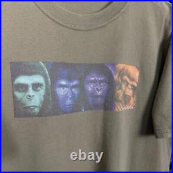 Vintage Serial Killer Planet Of The Apes Khaki T-shirt Size L Made In USA