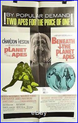 Vtg 1971 Planet Of The Apes/ Beneath Planet Of. Us Ori 1sh 27x41 Film Poster