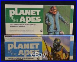Vtg 1973 Addar Lot Planet Of The Apes Dr Zaius & General Ursus Pro Built Painted