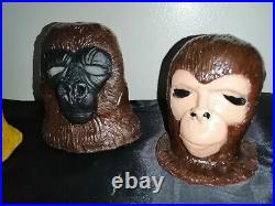 Vtg 3 Halloween Mini Masks Planet Of The Apes Mexico Rare