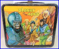 Vtg 70s 1974 PLANET OF THE APES Metal Aladdin Lunch Box with Thermos Lunchbox