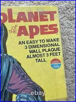 Vtg original planet of the apes 3 dimensional wall plaque! Milton Bradley RARE