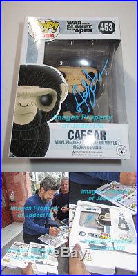WAR Andy Serkis SIGNED Caesar Planet of the Apes #453 Funko Pop EXACT PROOF