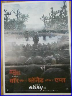 WAR FOR THE PLANET OF THE APES 2017 Rare Poster Film India Promo Orig HINDI ENG
