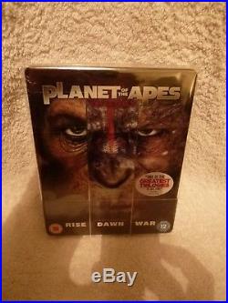 WAR FOR THE PLANET OF THE APES Bluray Steelbook. Ultimate Modified Bundle